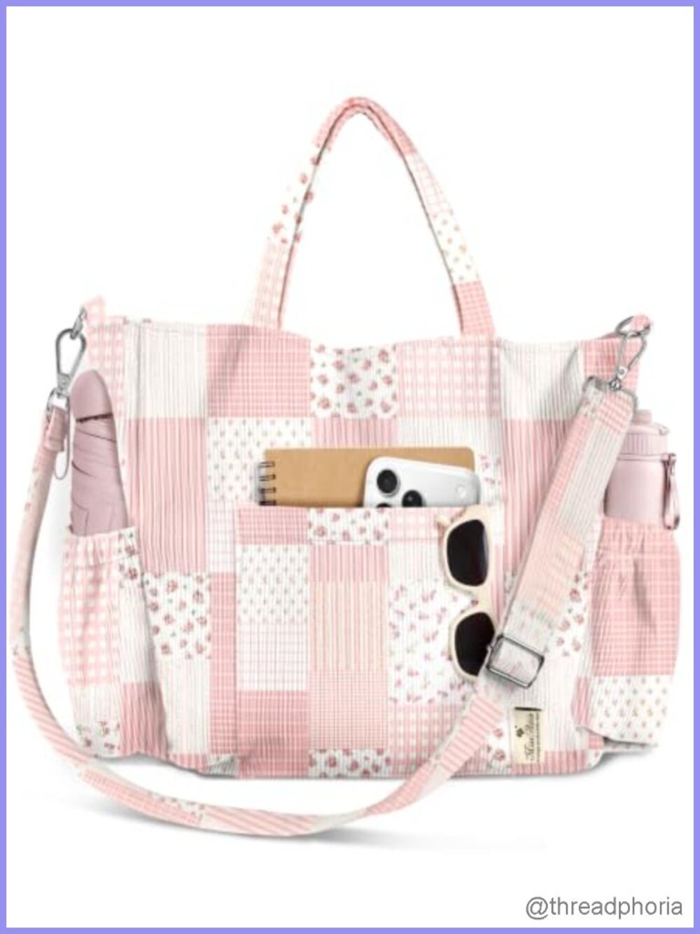 Women's Corduroy Tote Bag Crossbody Shoulder Handbag Laptop Purse